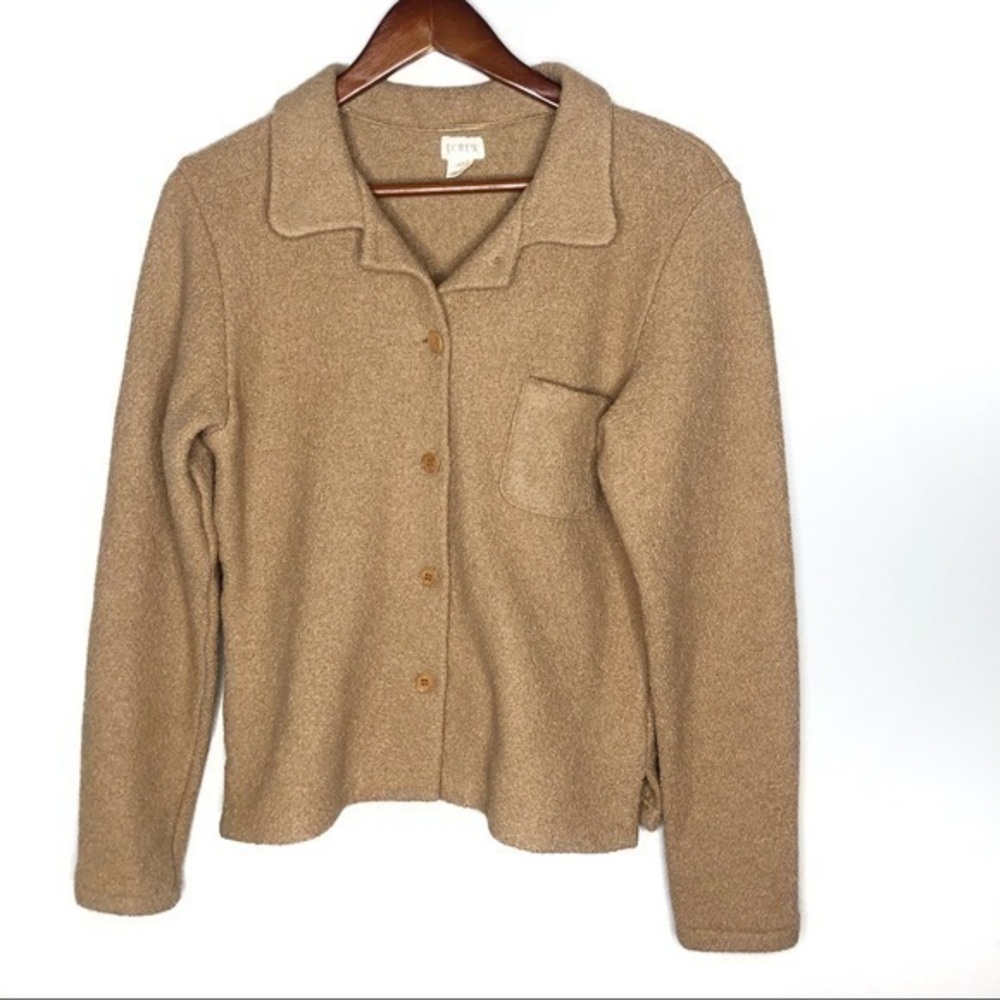 J. Crew 100% wool tan beige jacket made in Italy